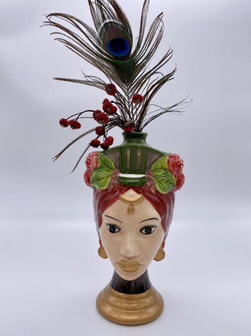 Vaso faccia grande rosa Sicily